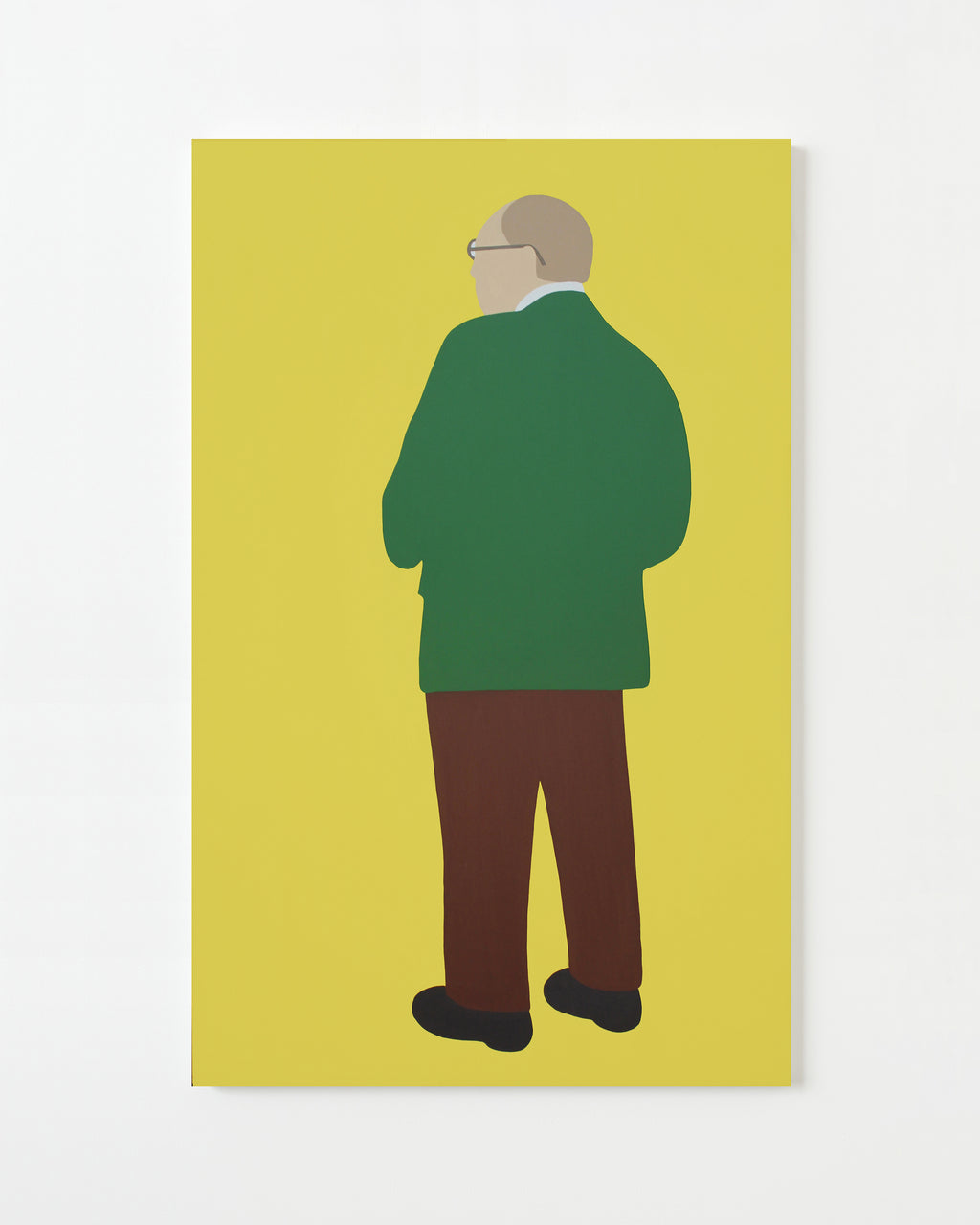 Painting by Dana Bell titled "Suit on Yellow" - 1.