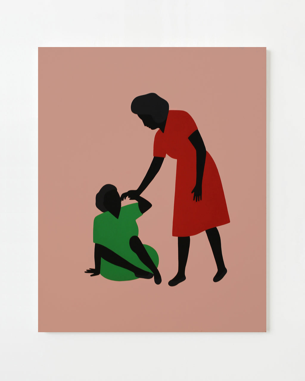 Painting by Dana Bell titled "Orange/Green dress" - 1.