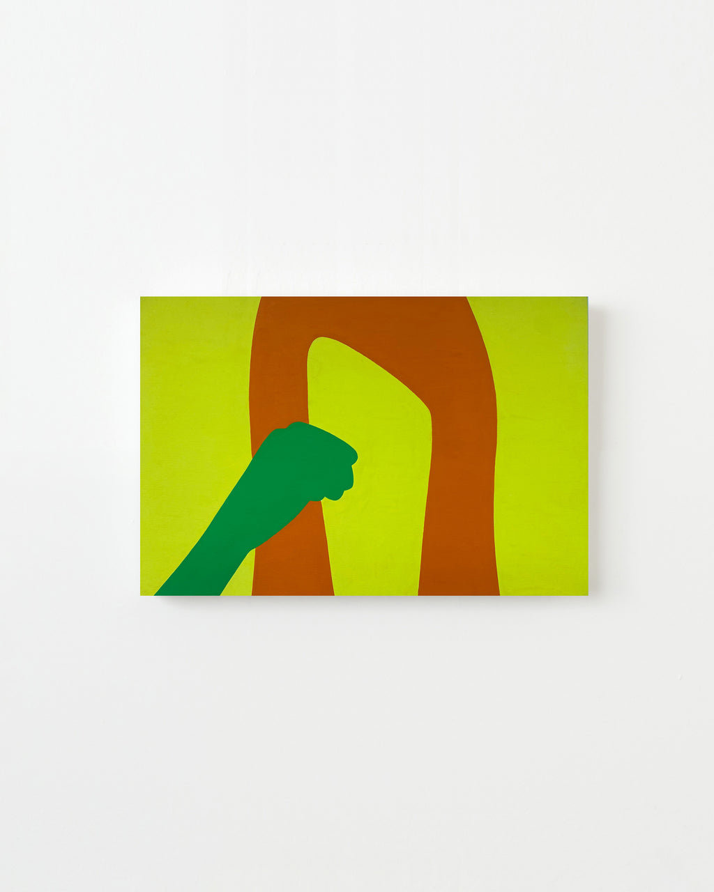 Painting by Dana Bell titled "Hand over Mouth" - 1.