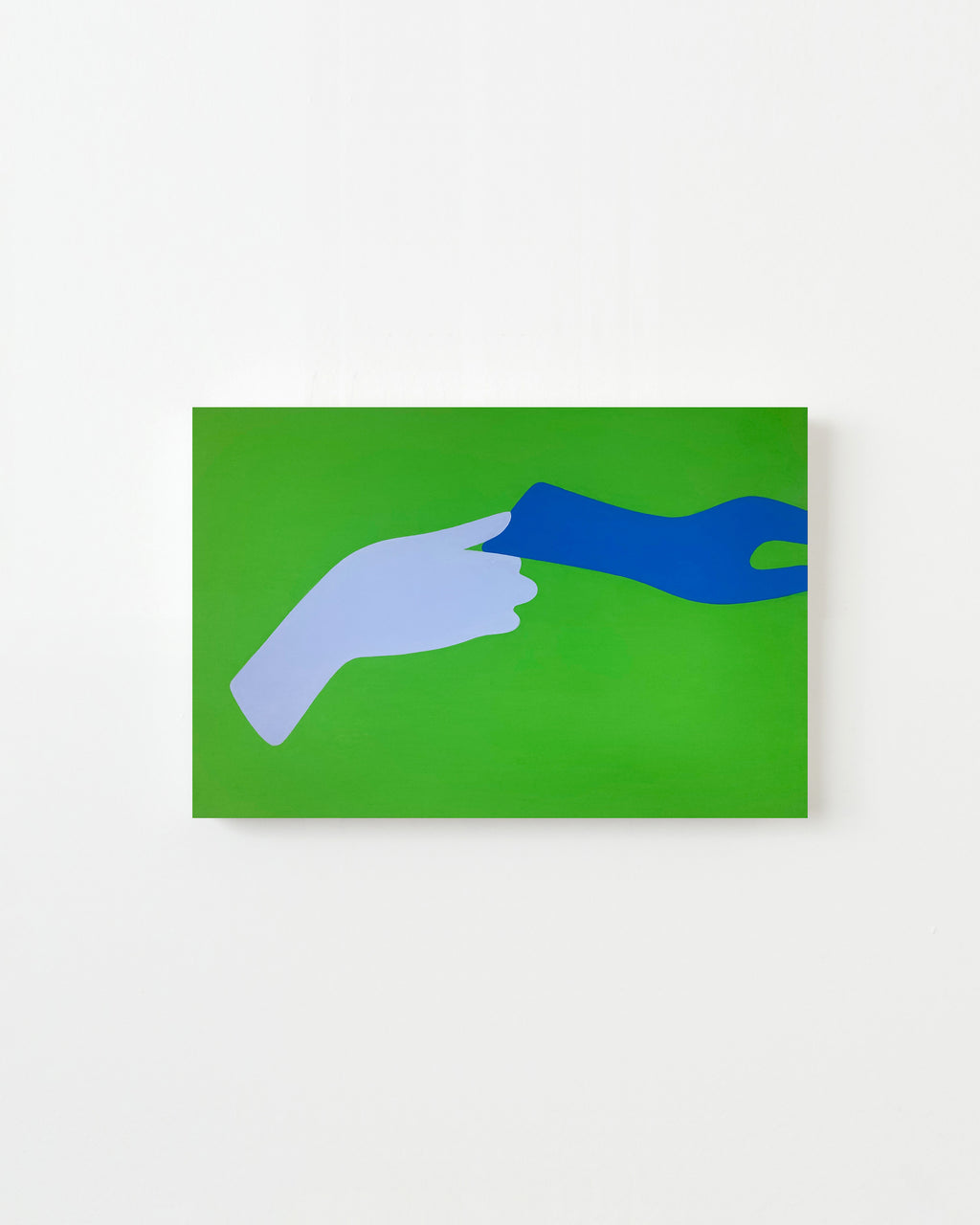 Painting by Dana Bell titled "Taking Off Gloves" - 1.