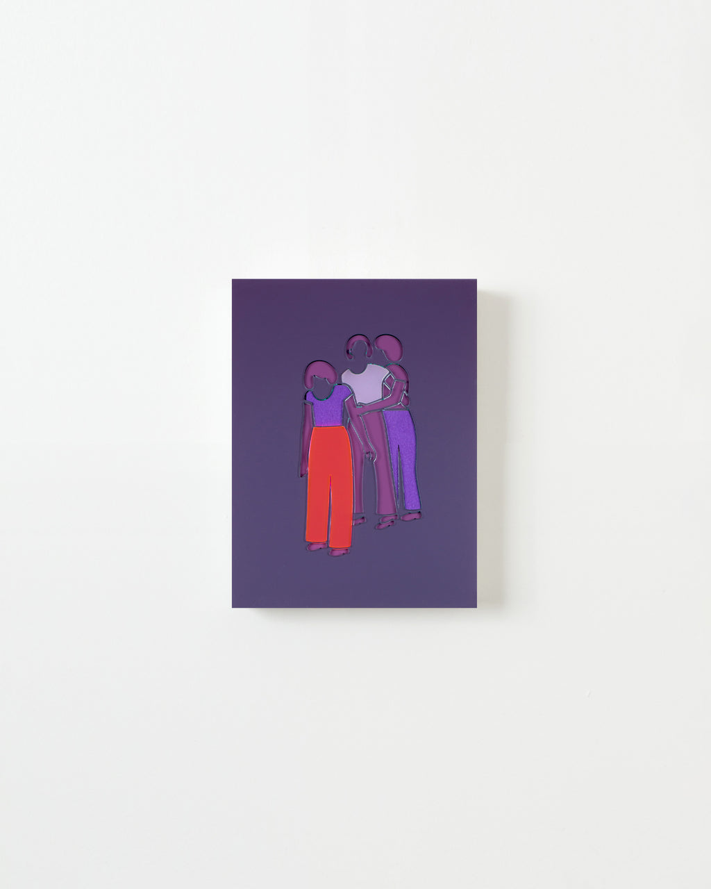 Mixed Media by Dana Bell titled "Three Entangle (purple and pink)" - 1.