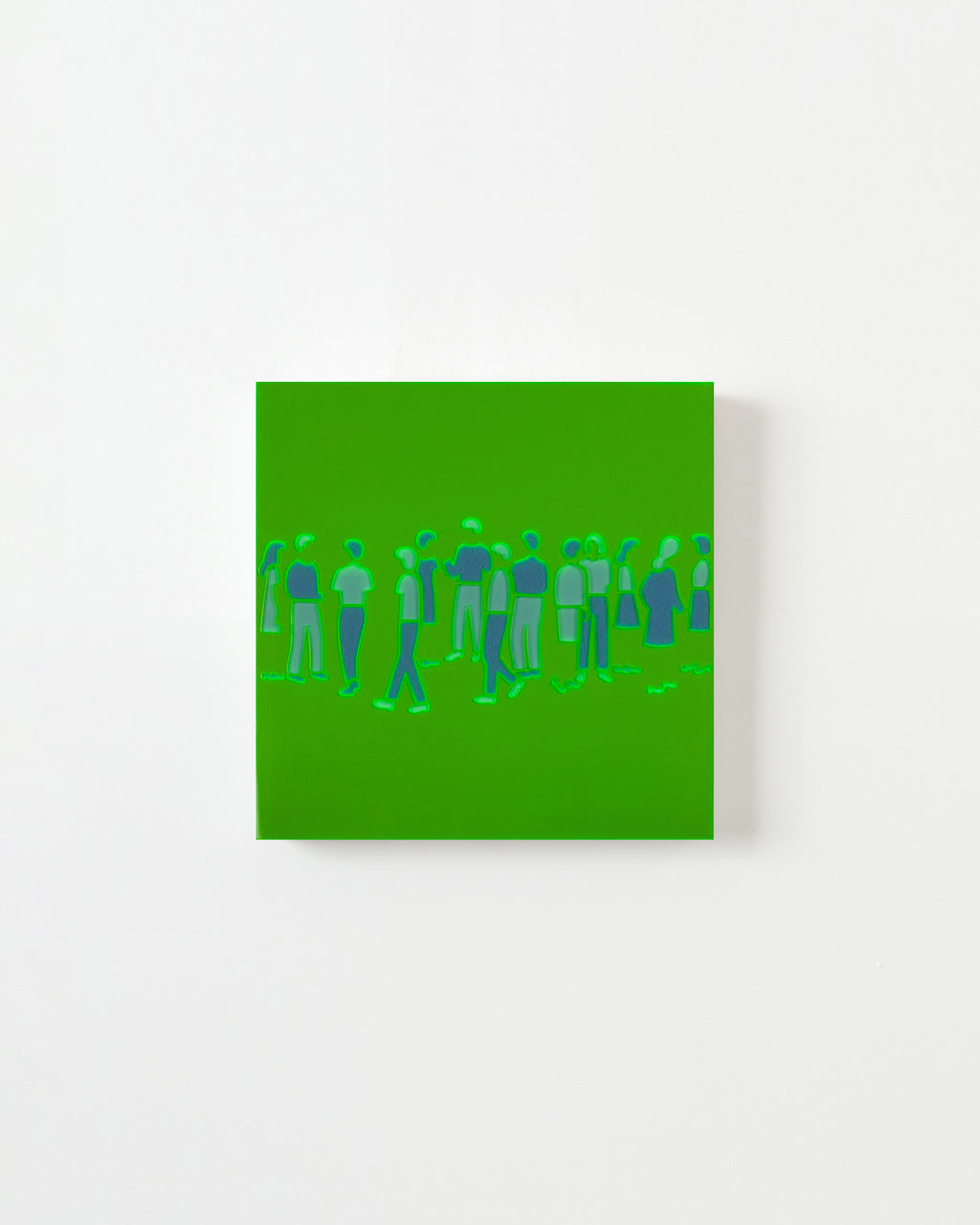 Mixed Media by Dana Bell titled "Thirteen Walk (green and blue)" - 1.