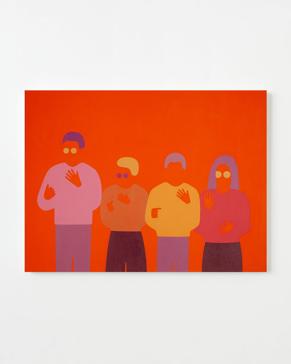 Painting by Dana Bell titled "Twenty Eight (Orange and Purple)" - 1.