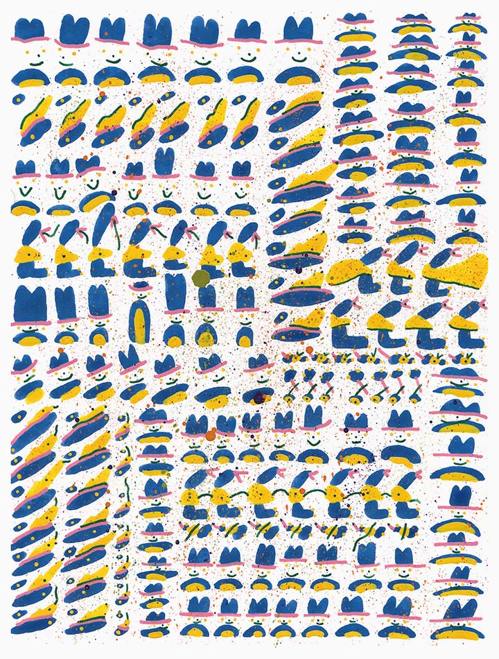 Drawing by Kyle Pellet titled "Mongoloid Memorial Service" - 2.