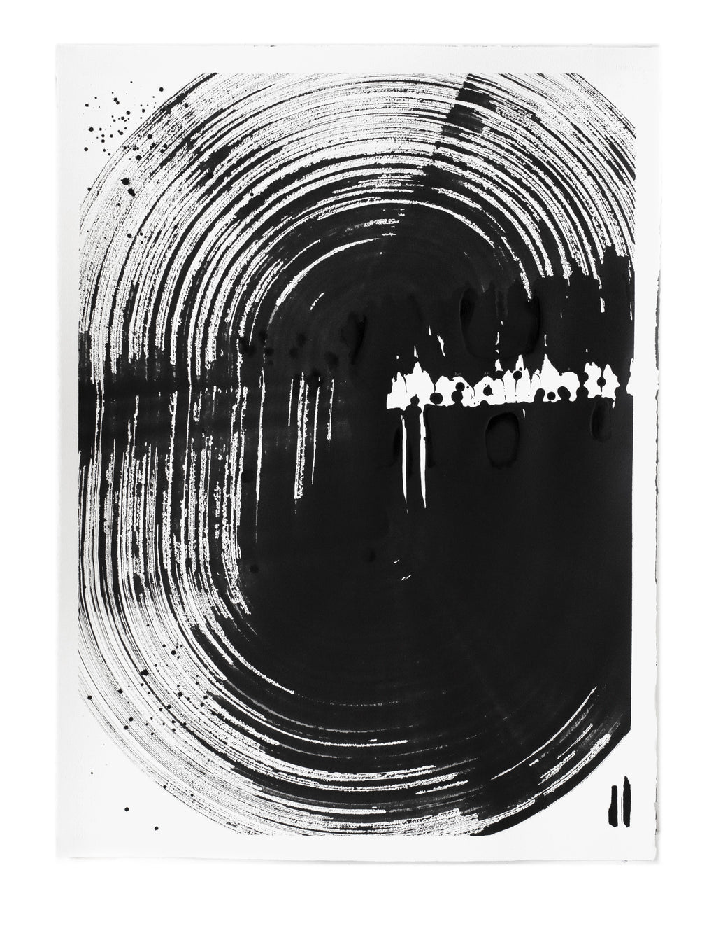 Painting by Linda Colletta titled "Ebony Moon I" - 2.