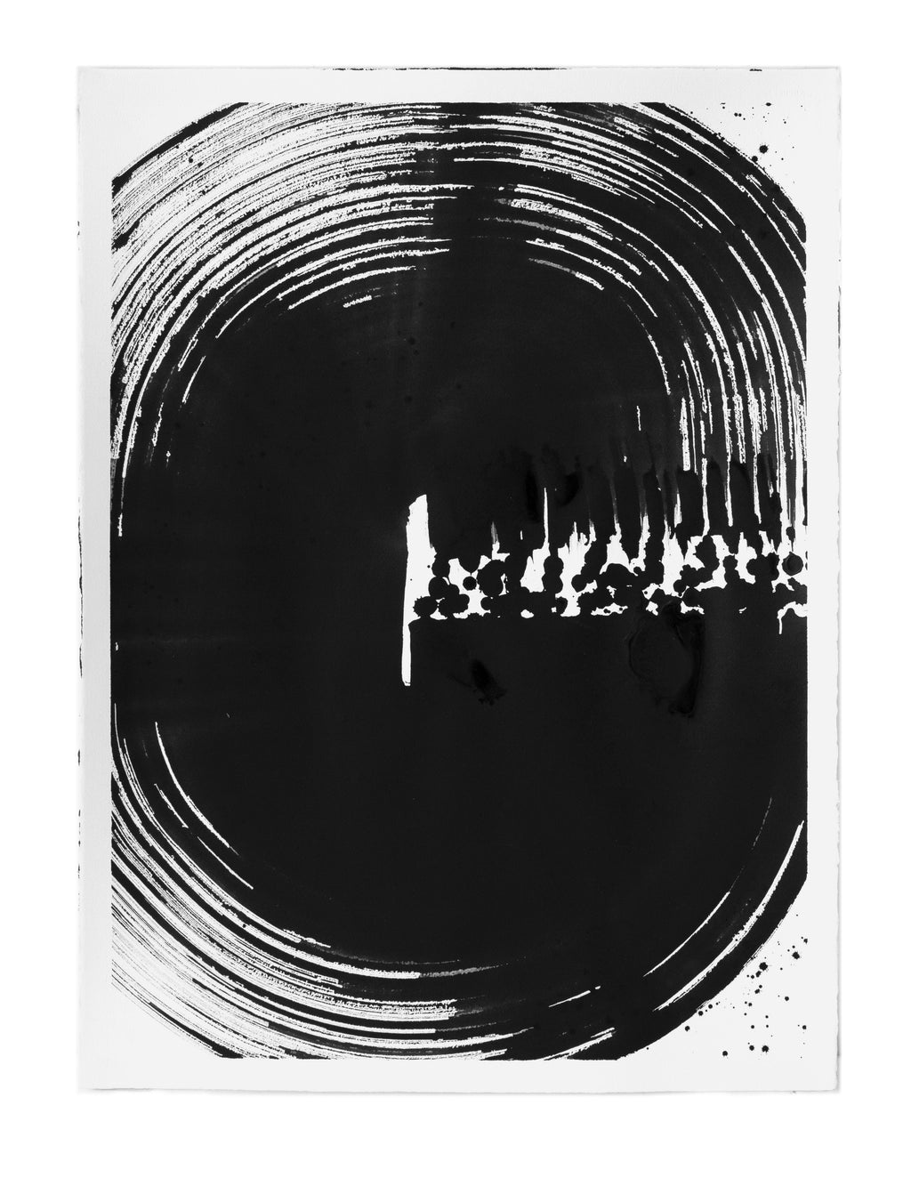 Painting by Linda Colletta titled "Ebony Moon II" - 2.