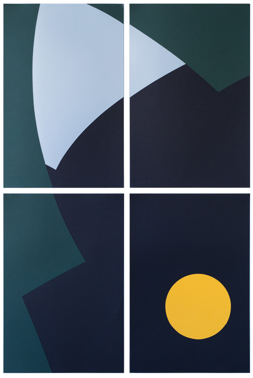 Mixed Media by Fitzhugh Karol titled "Governor's Island: Gold Dot 1" - 2.