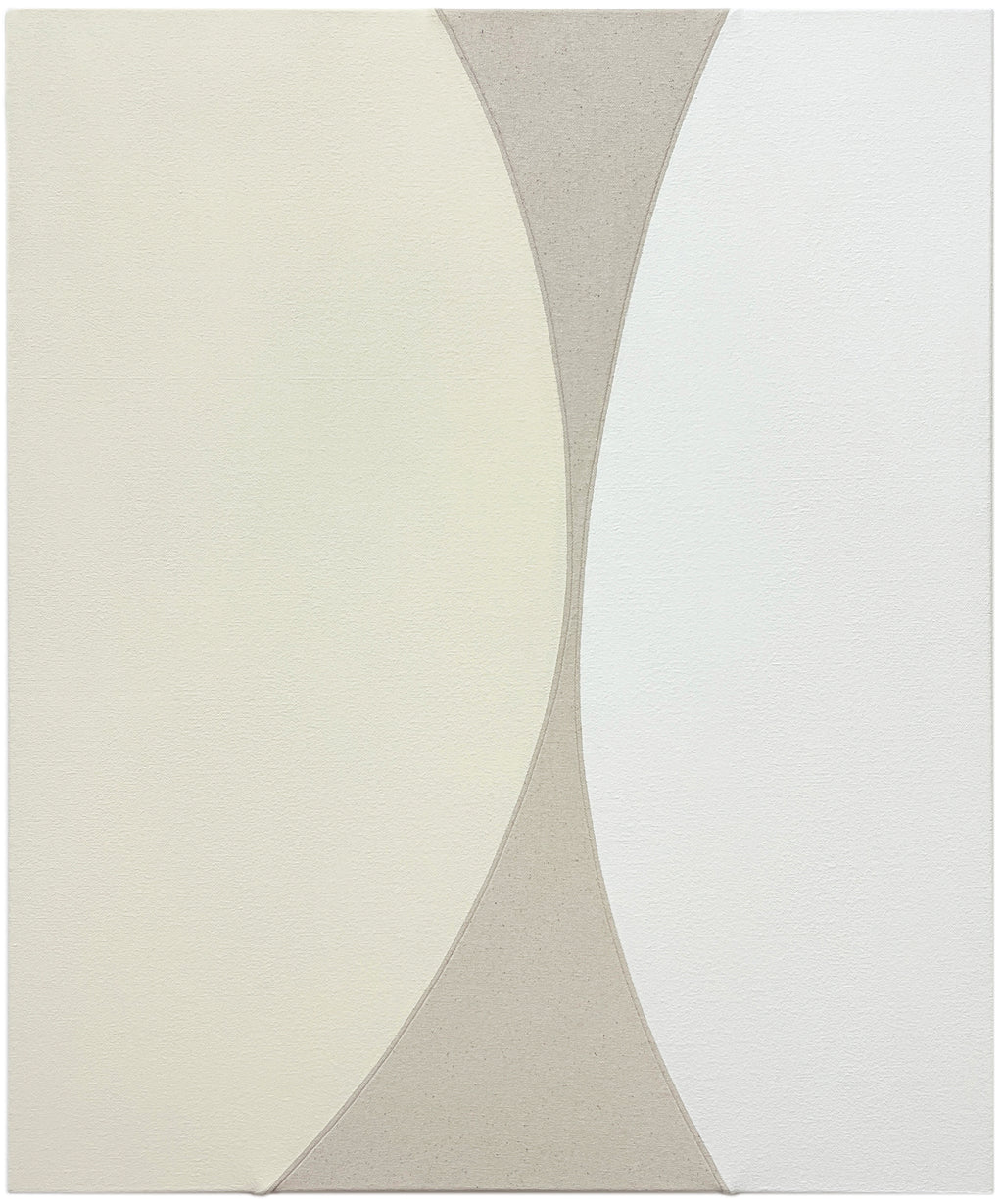 Painting by Hyun Jung Ahn titled "Rendezvous Cream and White" - 2.