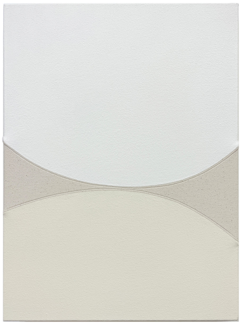 Painting by Hyun Jung Ahn titled "Rendezvous Petit Cream and White" - 2.