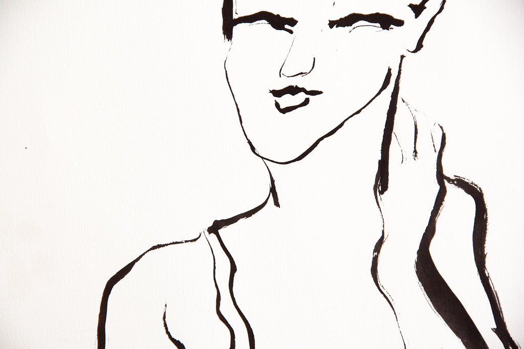 Painting by Ba Ousmane titled "La Pudeur" - 5.