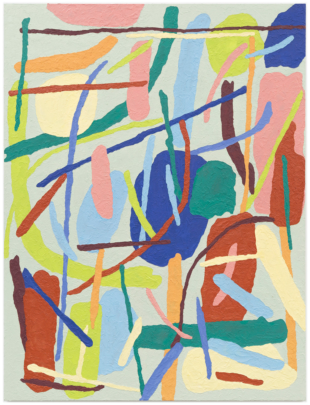 Painting by J.C. Fontanive titled "Structuralism" - 2.