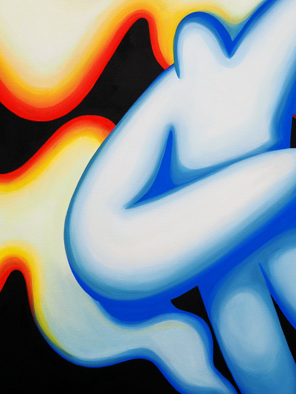 Painting by Jocelyn Tsaih titled "Trail's Ablaze" - 4.