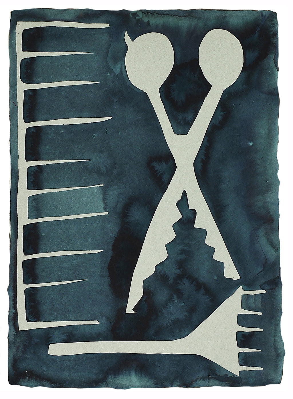 Painting by Kate Roebuck titled "Chop Chop Brush Brush" - 2.