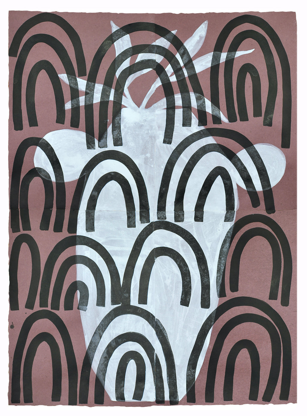 Painting by Kate Roebuck titled "Ghost Abstract Five" - 2.