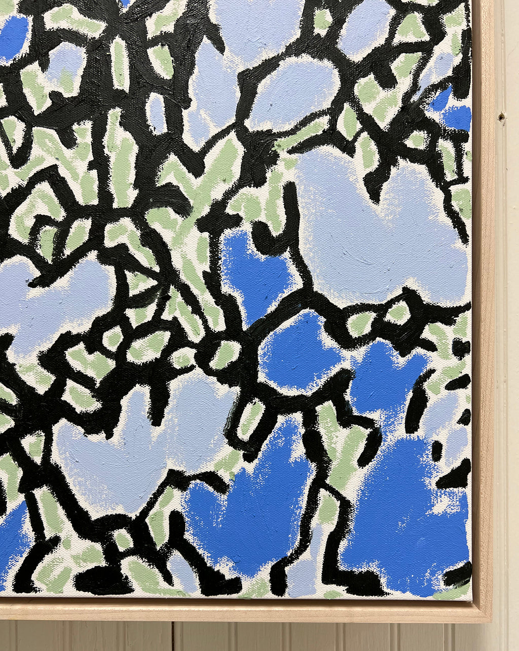 Painting by Kit Porter titled "night flow, blue study 1" - 3.