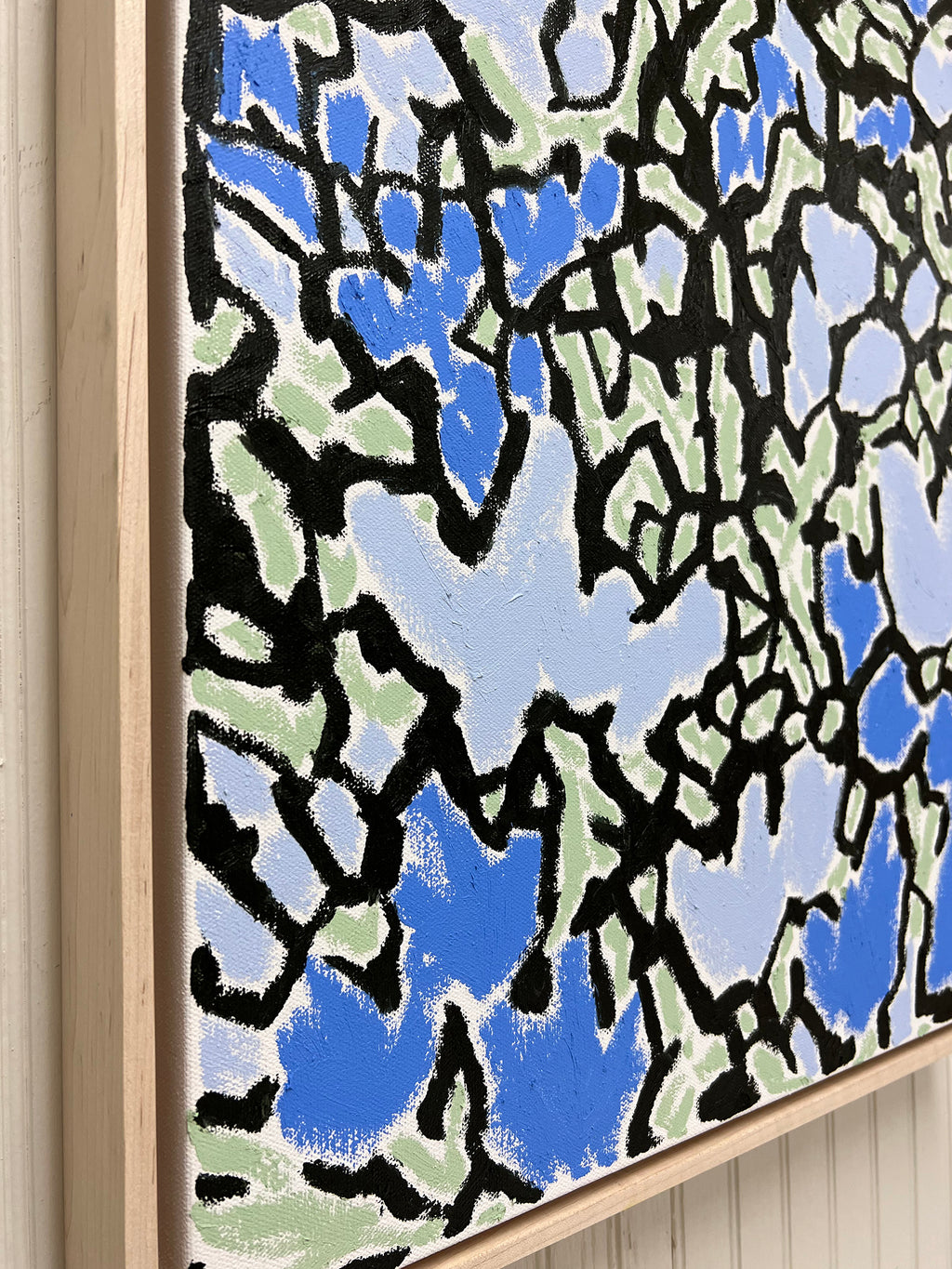 Painting by Kit Porter titled "night flow, blue study 1" - 5.