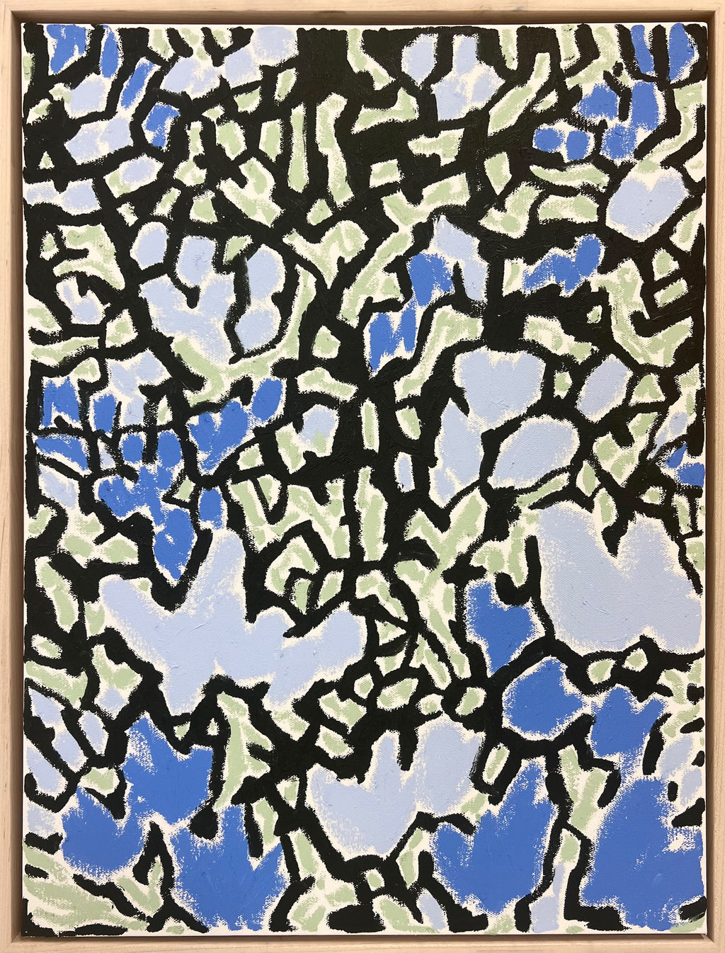 Painting by Kit Porter titled "night flow, blue study 1" - 2.
