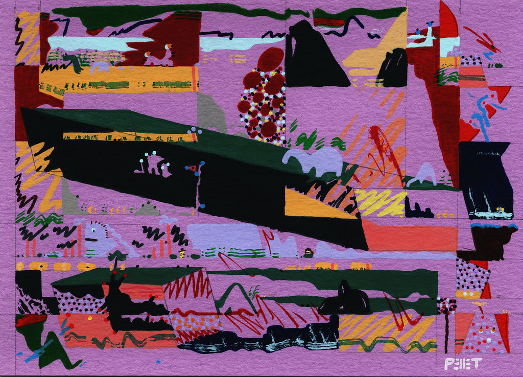 Painting by Kyle Pellet titled "Crescent Omen" - 2.