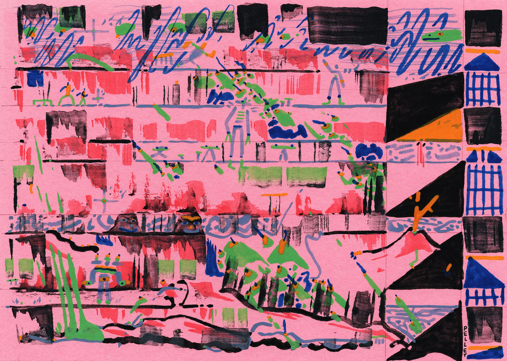 Painting by Kyle Pellet titled "Love Wobble" - 2.