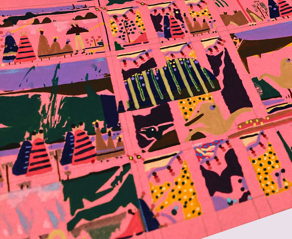 Painting by Kyle Pellet titled "Podunk Parade" - 3.