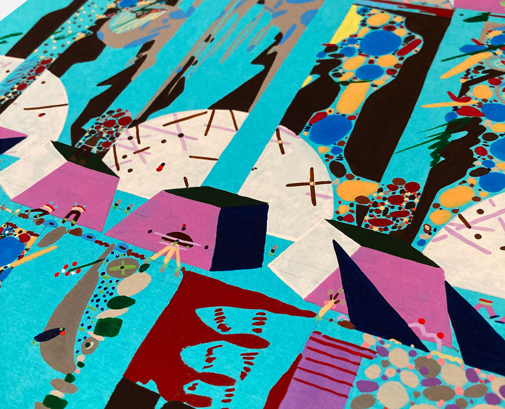 Painting by Kyle Pellet titled "Raw Delusion" - 3.