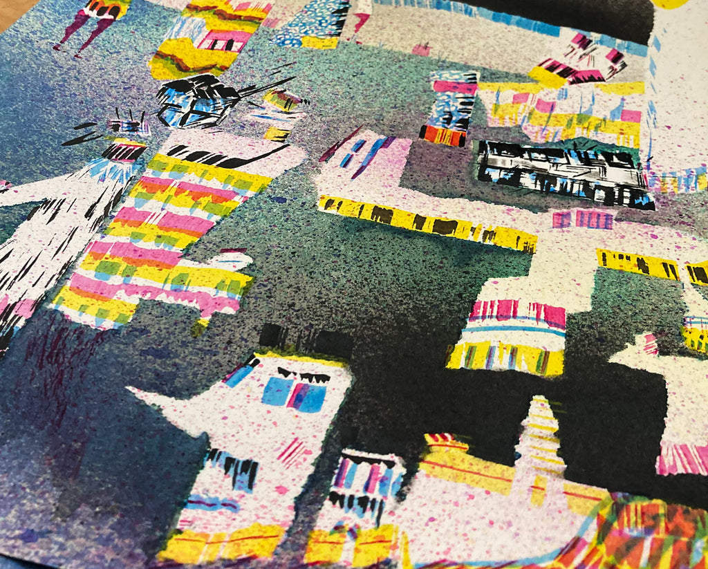 Painting by Kyle Pellet titled "World's Edge" - 3.