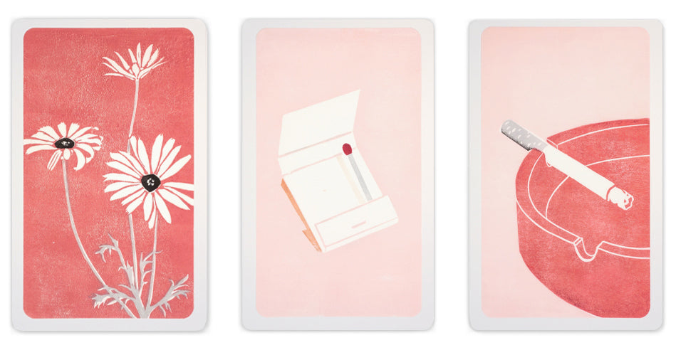 Print by Langdon Graves titled "Mourning 3 Card Spread" - 2.