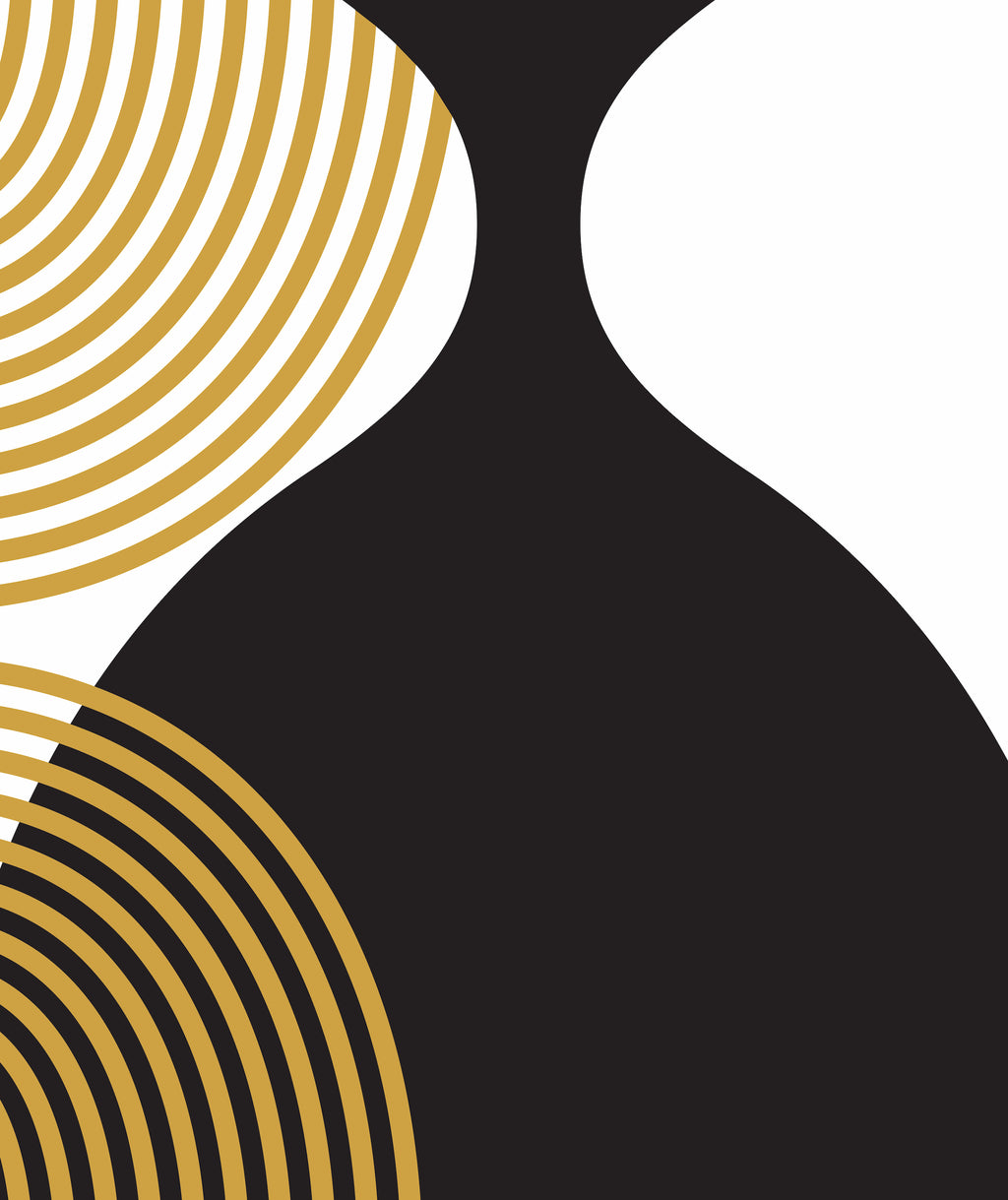 Print by Lisa Hunt titled "Cross Sections: Untitled 7 (black and gold)" - 2.