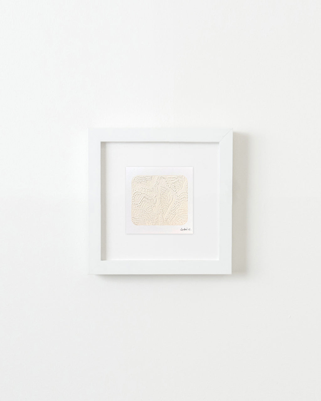 Drawing by Lucha Rodriguez titled "Ojos de papelito II, Knife Drawing" - 1.