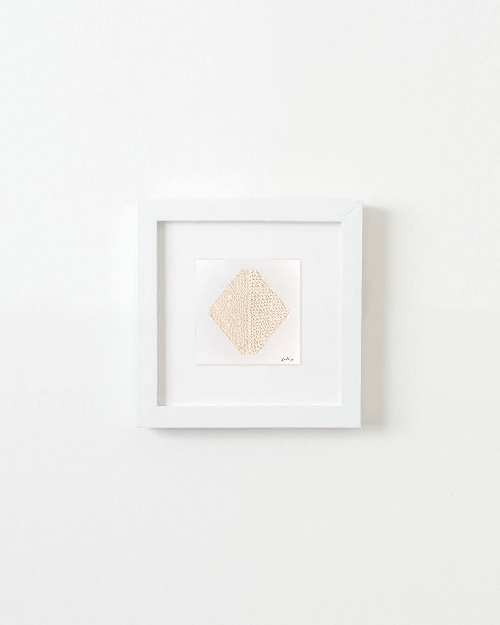 Drawing by Lucha Rodriguez titled "Ojos de papelito IV, Knife Drawing" - 1.