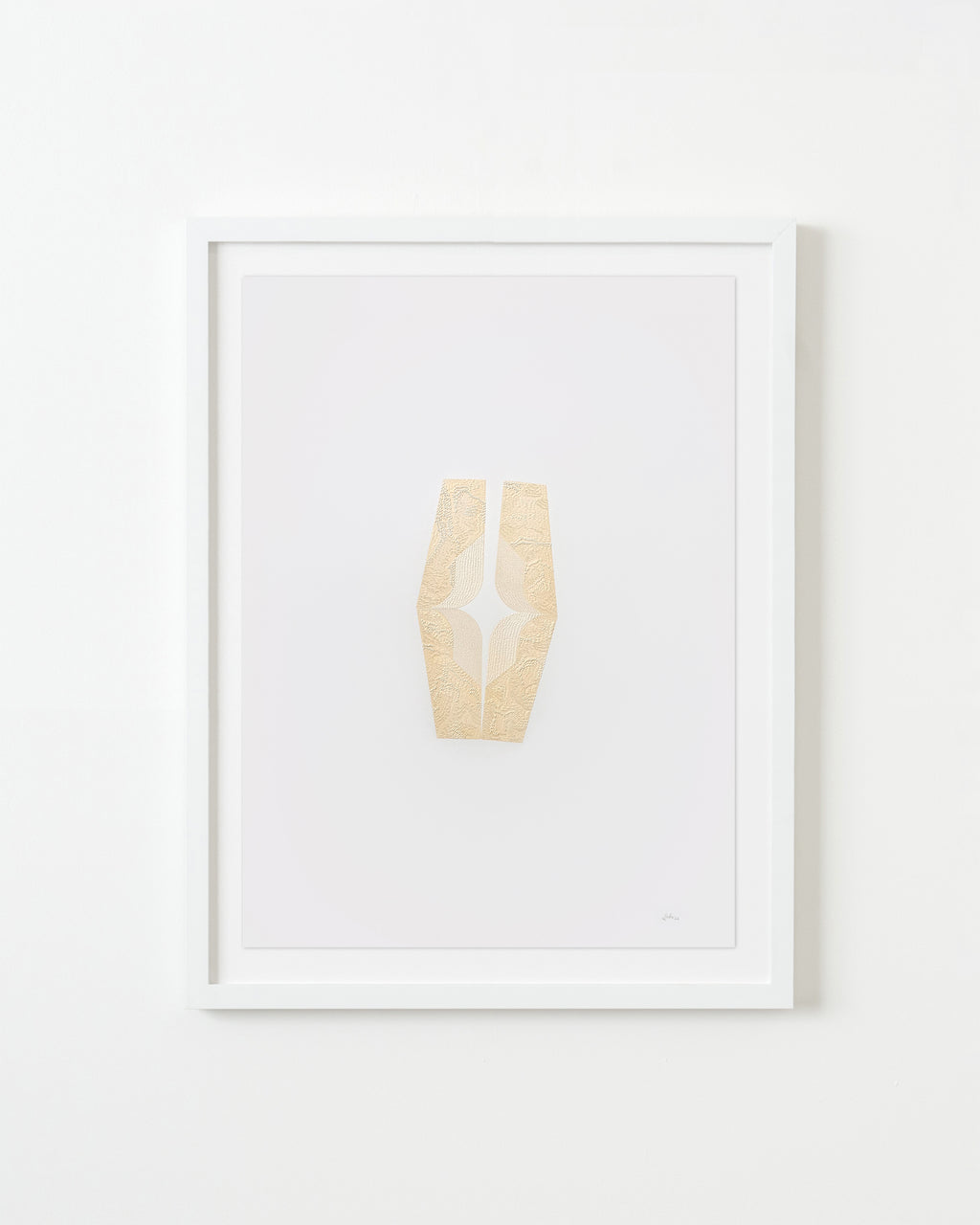 Drawing by Lucha Rodriguez titled "Quiebre Bahareque I, Knife Drawing" - 1.