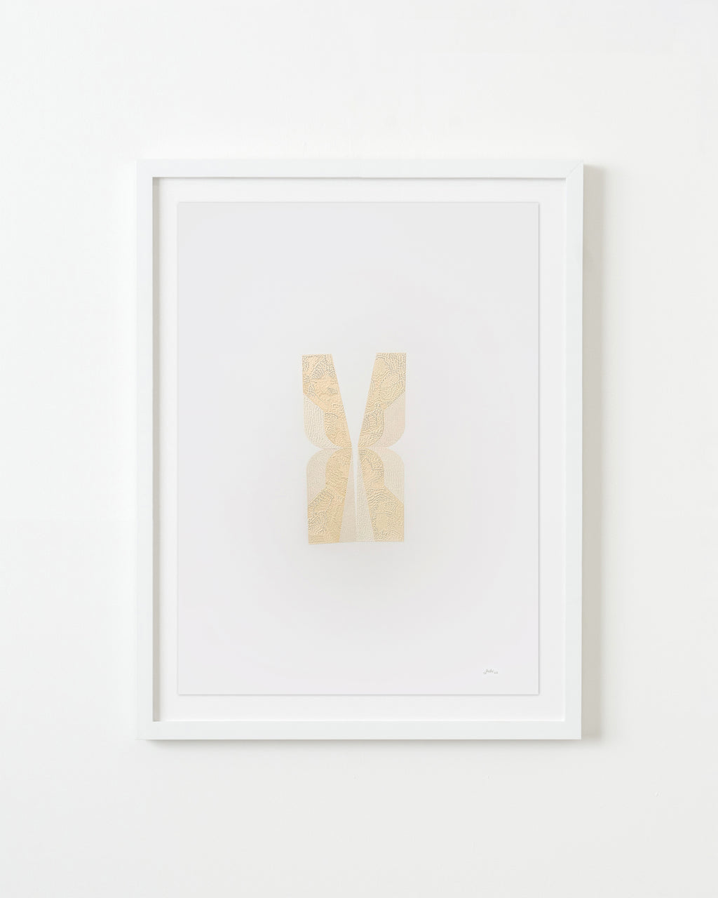 Drawing by Lucha Rodriguez titled "Quiebre Bahareque II, Knife Drawing" - 1.