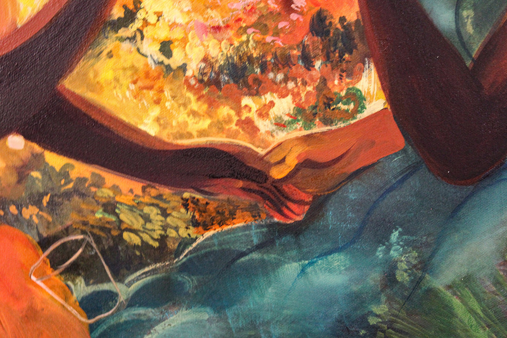 Painting by Nefertiti Jenkins titled "A Drink for Us" - 3.