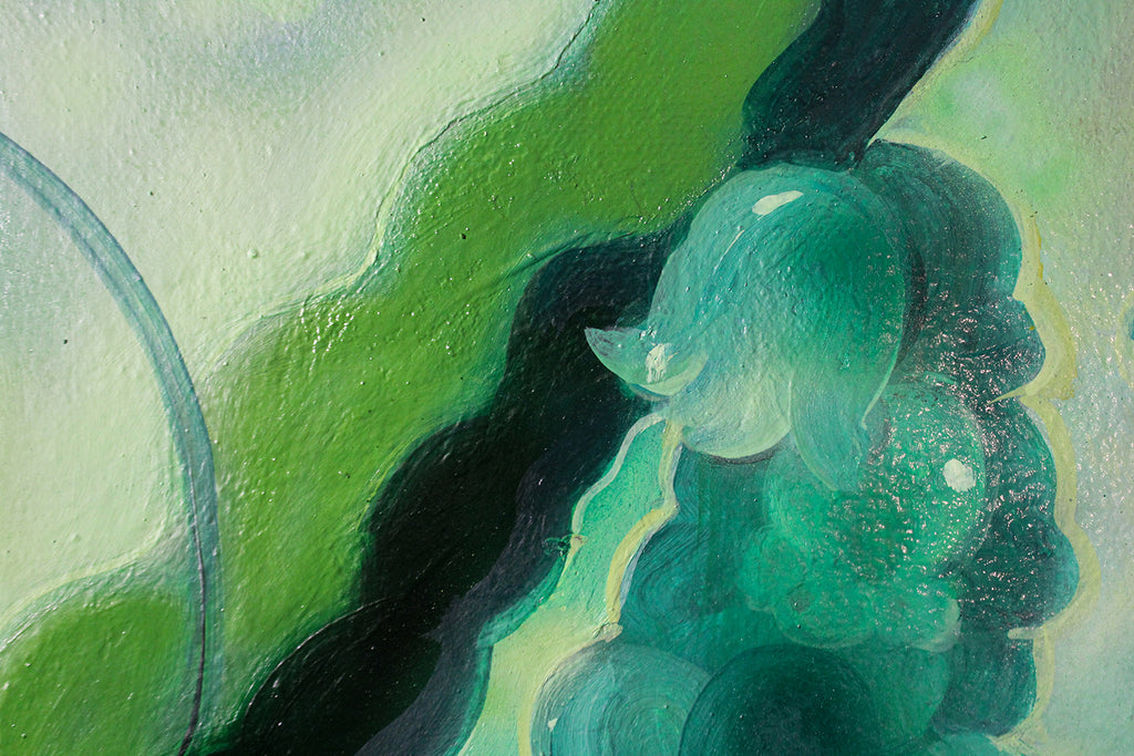 Painting by Nefertiti Jenkins titled "Propagating Lily of the Valley" - 4.