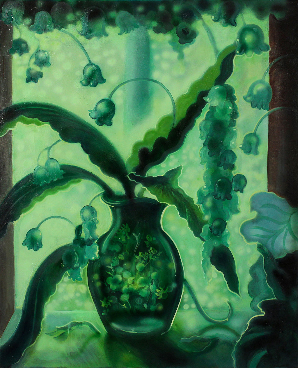Painting by Nefertiti Jenkins titled "Propagating Lily of the Valley" - 2.