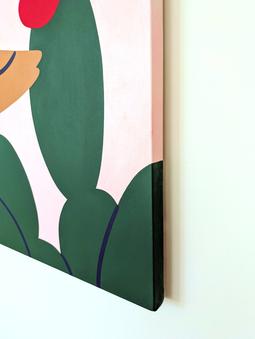 Painting by Paulina Ho titled "It's Safe To Come Out" - 3.