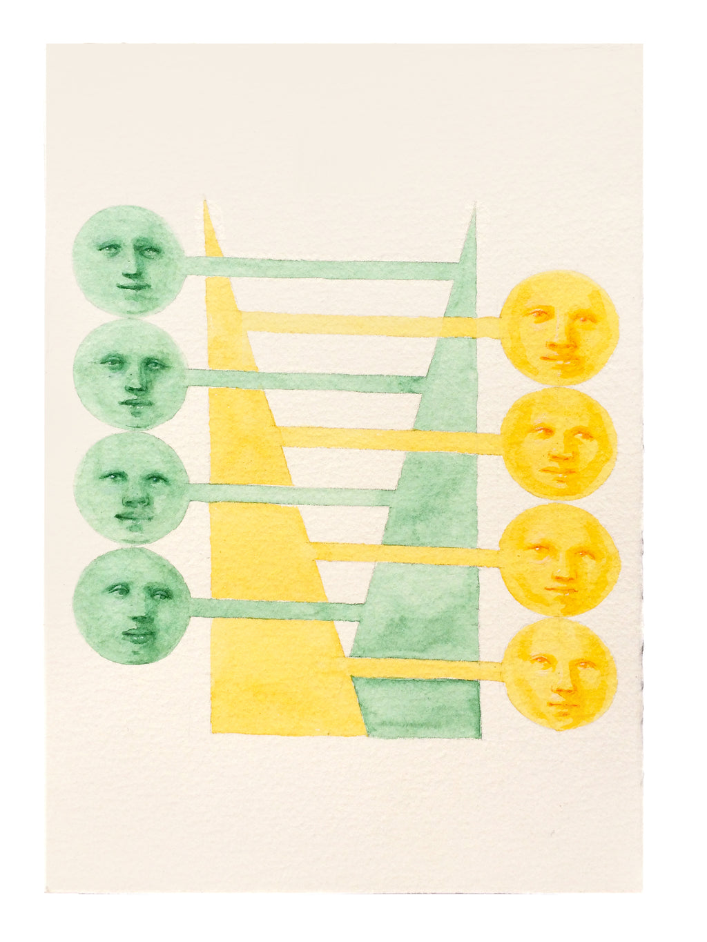 Painting by Piero Passacantando titled "Faces 108" - 2.