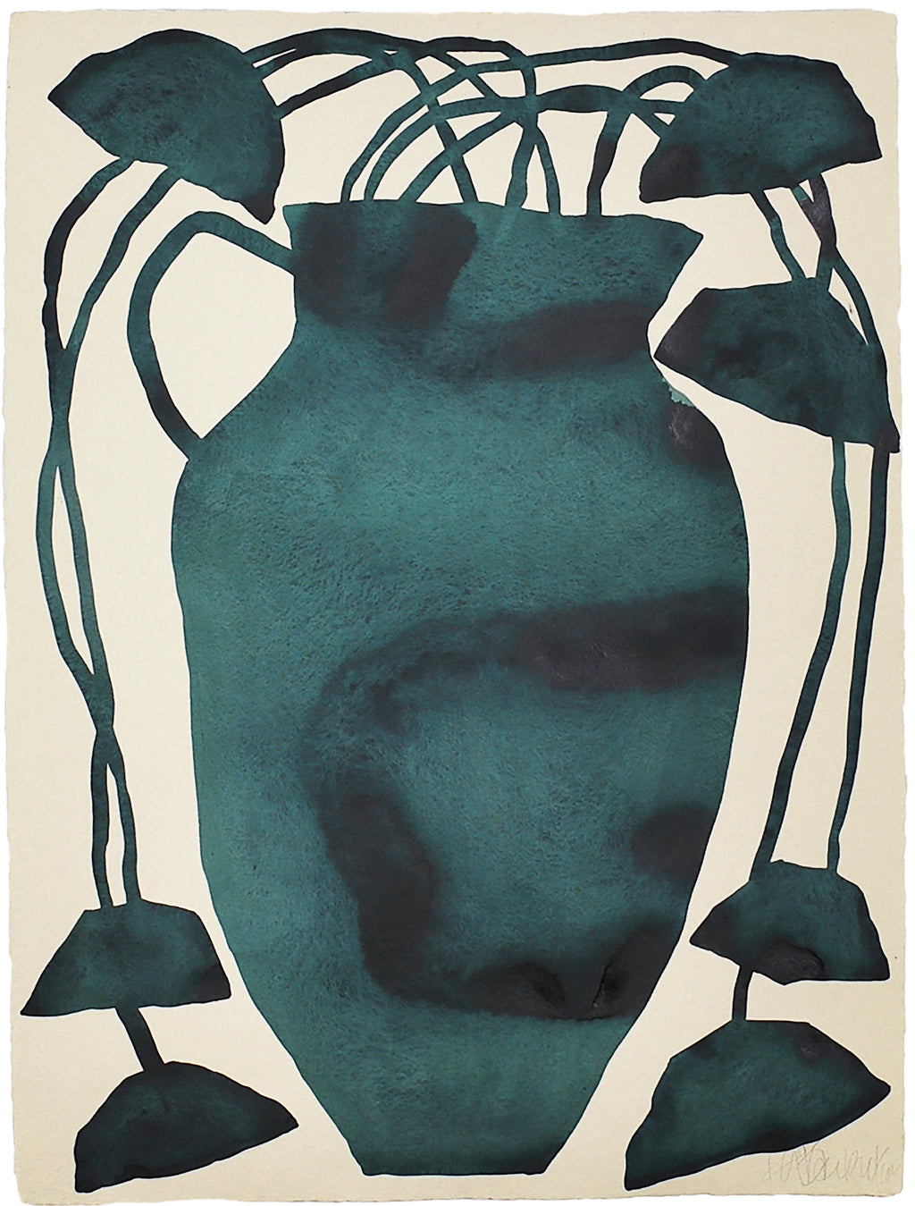 Painting by Kate Roebuck titled "Pour Two" - 2.