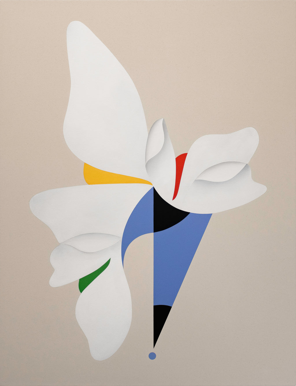 Painting by Senem Oezdogan titled "White Tilt" - 2.