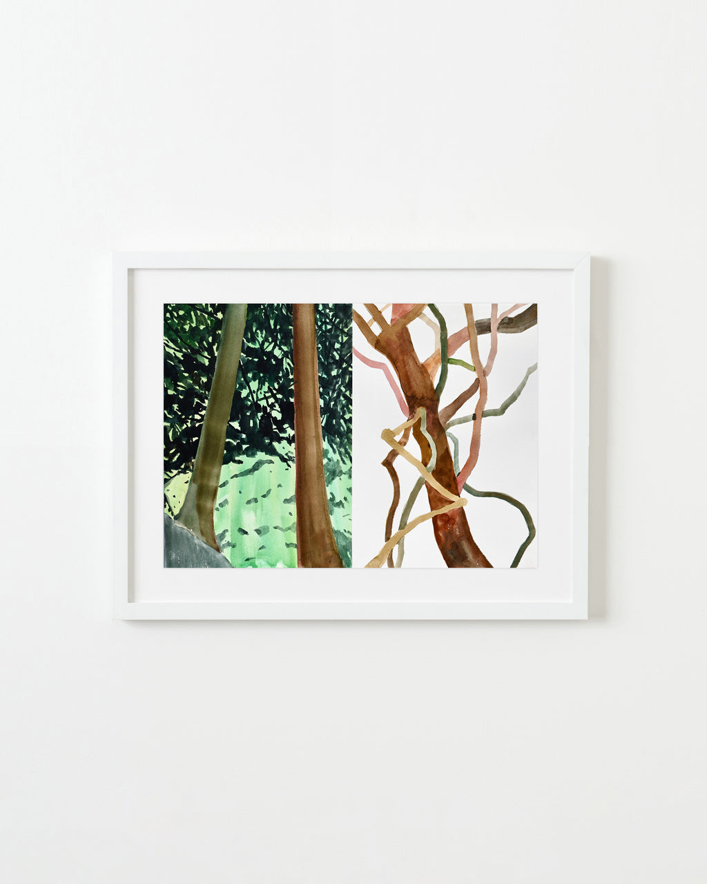 Painting by Una Ursprung titled "Three trees" - 1.