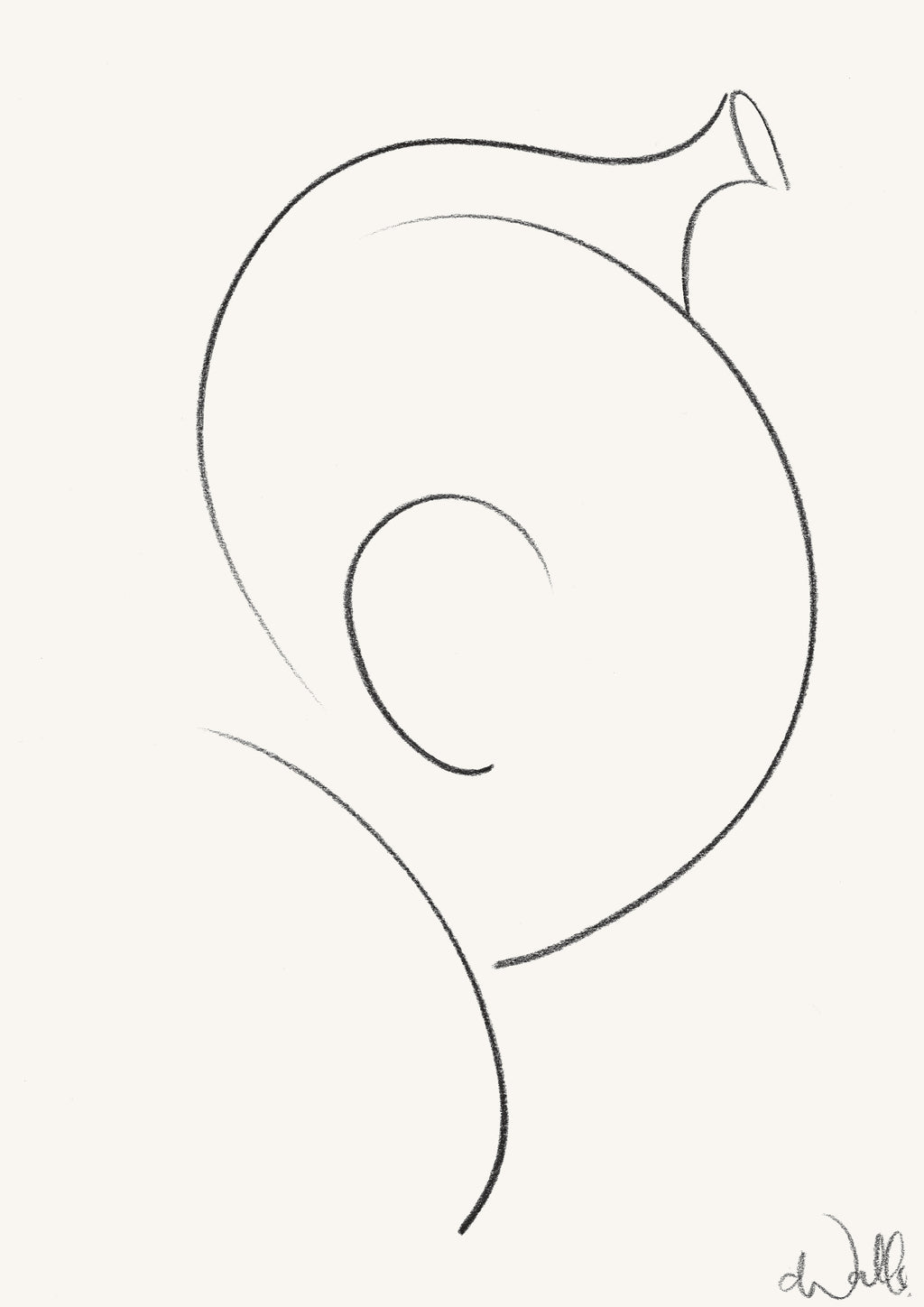 Drawing by Caroline Walls titled "Wall to Wall" - 2.
