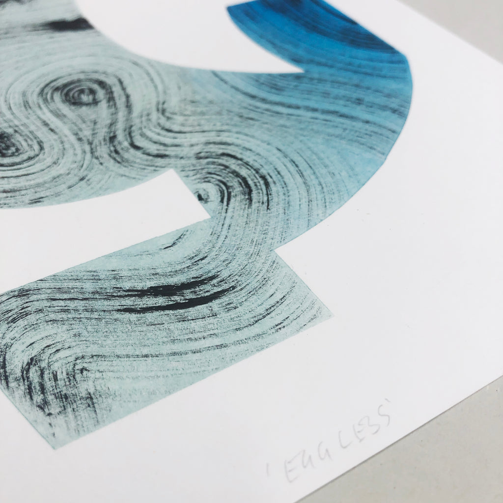 Drawing by William Luz titled "Eggless" - 4.