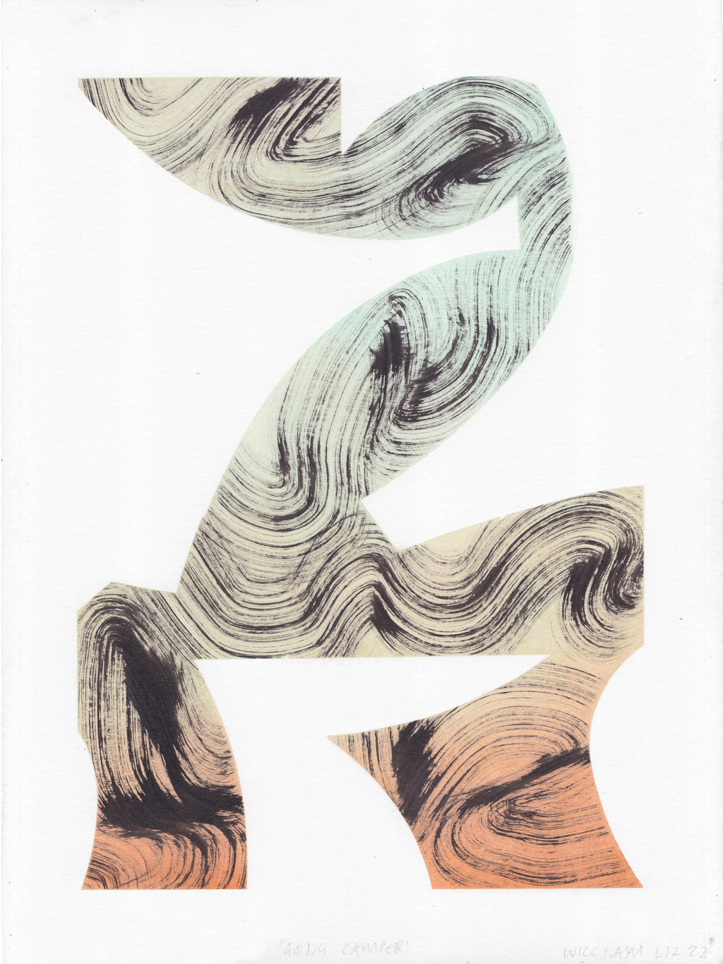 Drawing by William Luz titled "Going Camper" - 2.