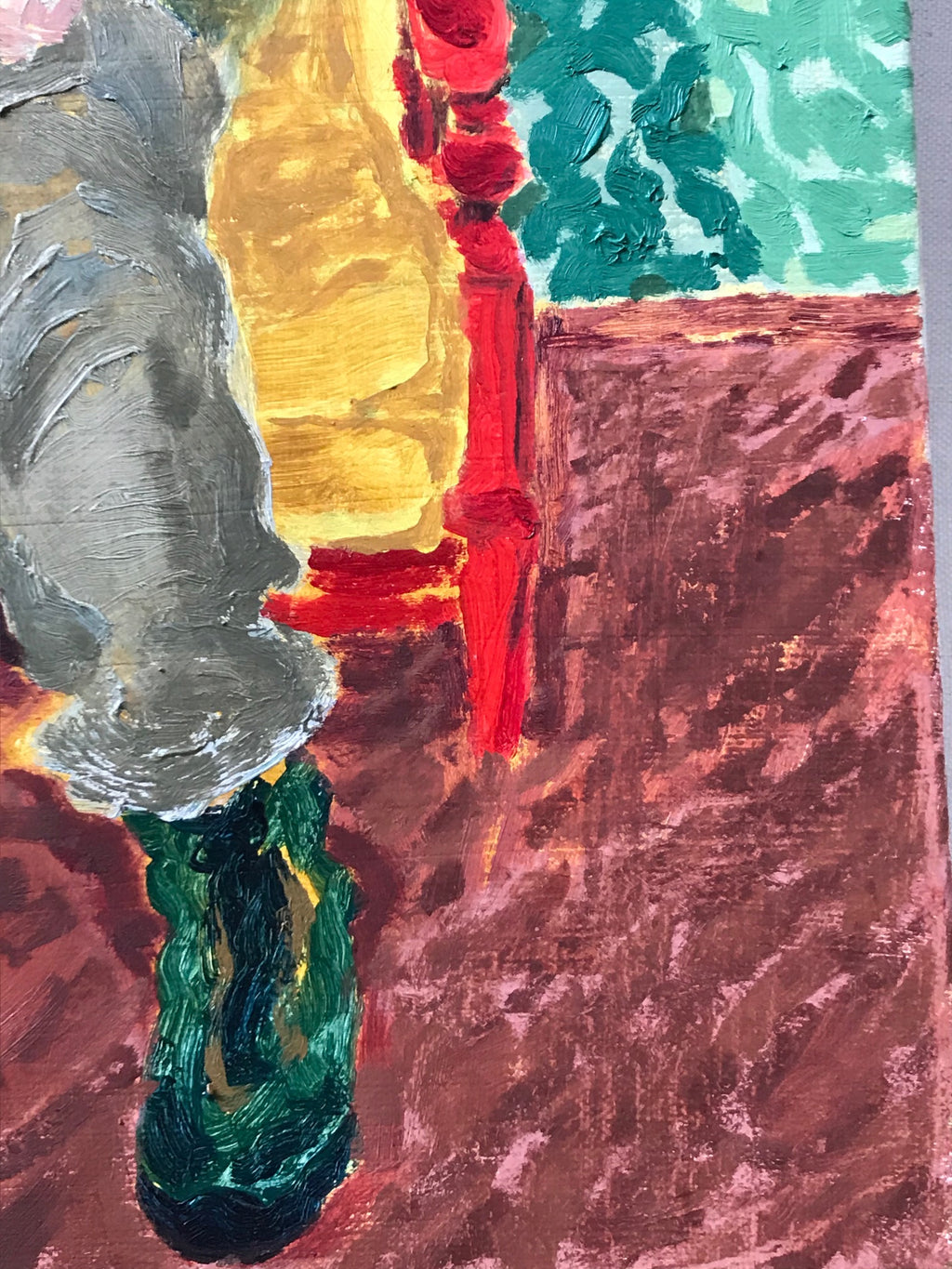 Painting by Agnes Walden titled "Portrait in Studio Chair" - 3.