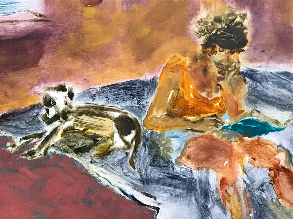 Painting by Agnes Walden titled "Room Before Moving Away II" - 3.