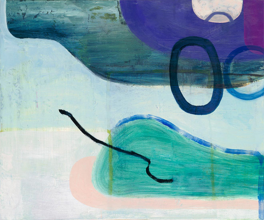 Painting by Aliza Cohen titled "Lone Palm" - 2.