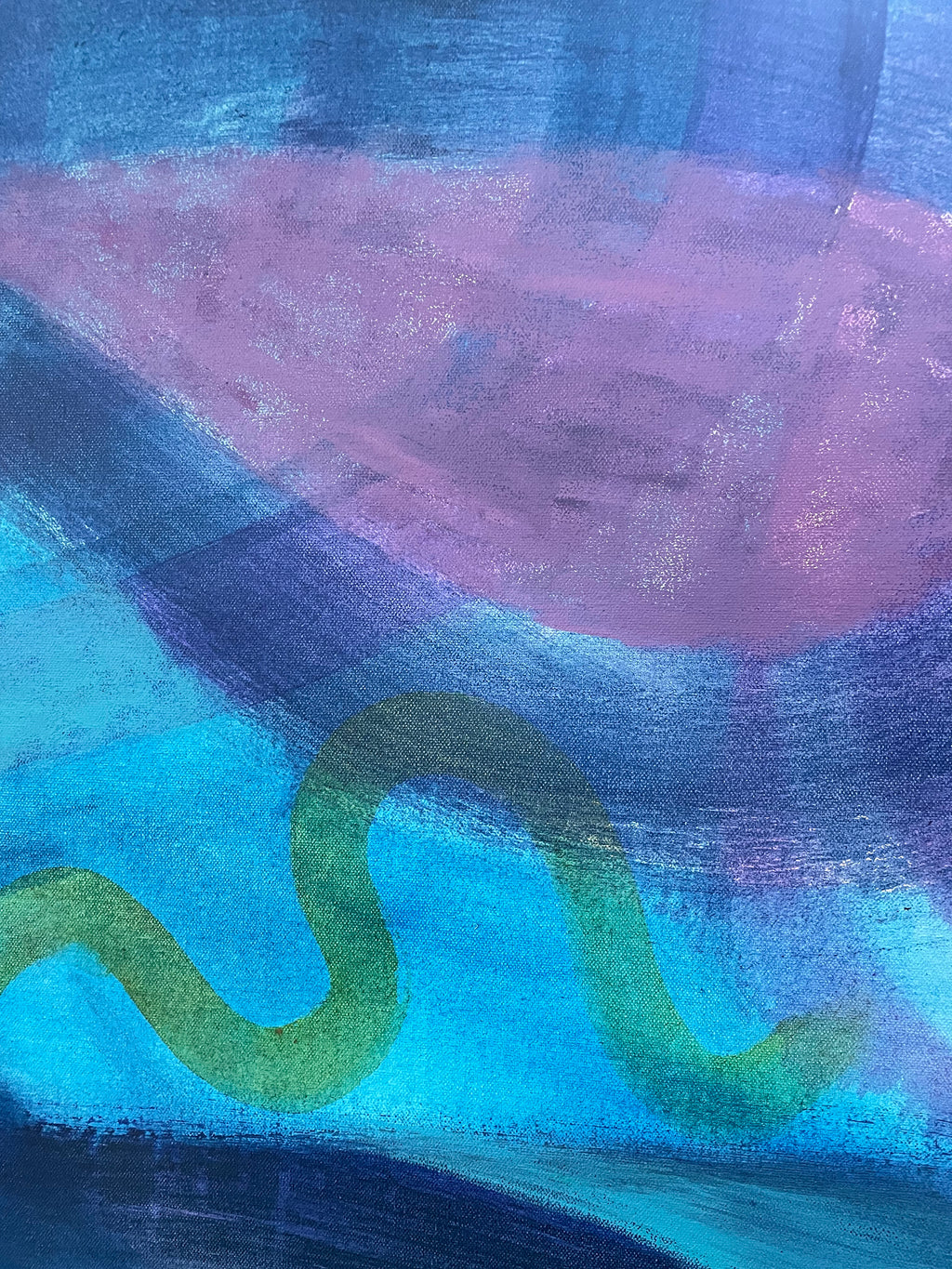 Painting by Aliza Cohen titled "Lower Piney, Dusk" - 4.