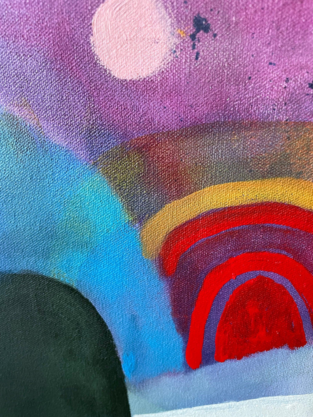 Painting by Aliza Cohen titled "Pink Moon" - 3.