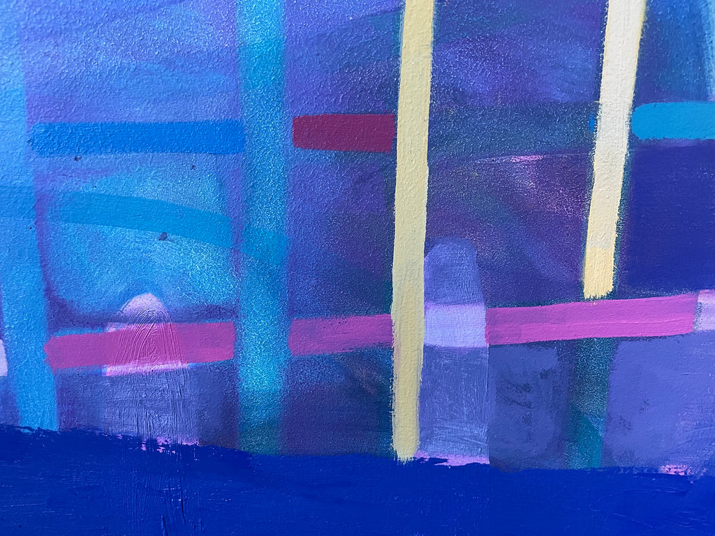 Painting by Aliza Cohen titled "Window to the Lake" - 3.