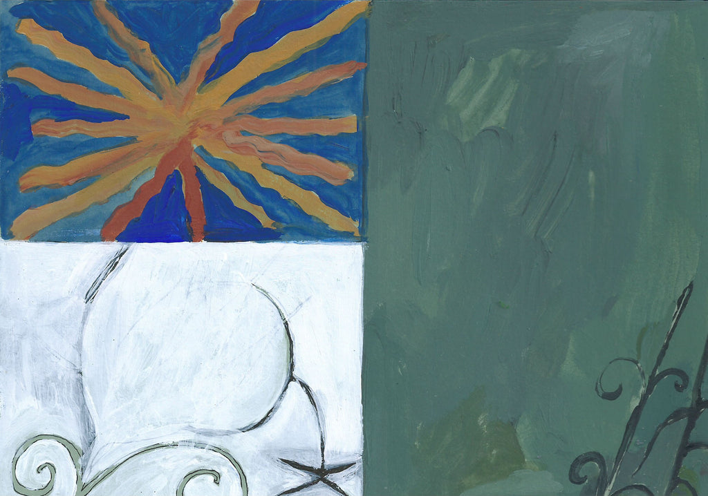 Painting by Alma Charry titled "feu d'artifice (série mystère)" - 2.